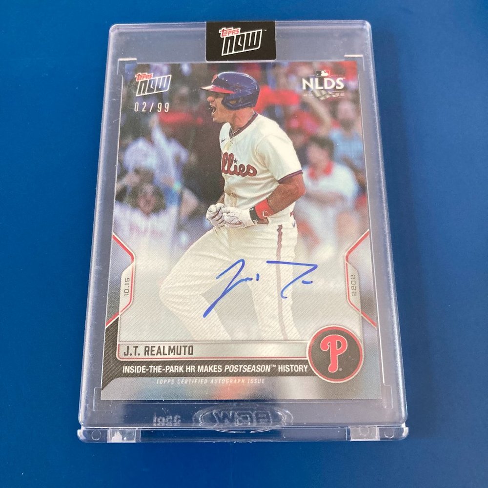 Topps Now, J.L. Realmuto Autographed Baseball Card, #1079A, 2 of 99